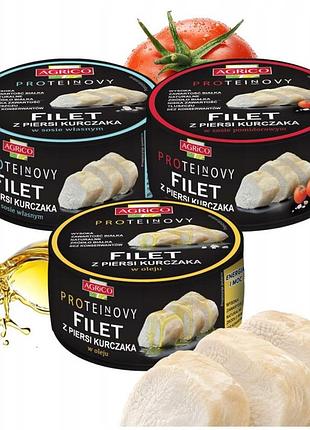 Філе куряче agrico proteinovy filet 150г x 21шт мікс смаків