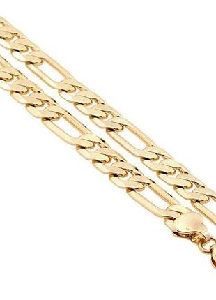 Цепочка позолота 18k плетение фигаро длина 55см х 7мм 148765 тм xuping