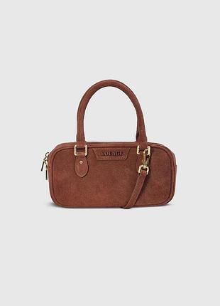 Сумка жіноча lounge annika bowling bag brown замшева