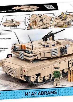 Набір блоків cobi m1a2 abrams 975 елементів блоки 2622 американський танк армія військо