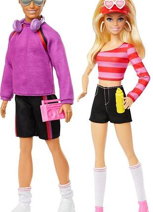 Barbie fashionistas barbie і ken на роликах 65 річниця набір з 2 ляльками та 6 аксесуарами hxk90