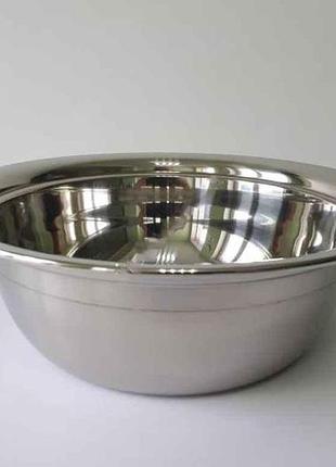 Миска нержавіюча сталь глибока 30см 3,6л в/с глянцева vt6-18955 тм vitol
