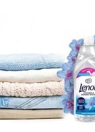 Набір 3 штуки комплект lenor blue для прання змивання та прасування: рідина перлини вода