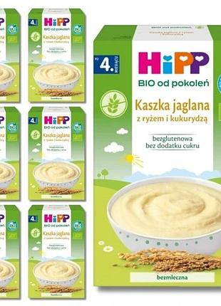 Набір 7 штук 7x hipp bio каша з проса рису та кукурудзи 200г безмолочна від 4 місяців