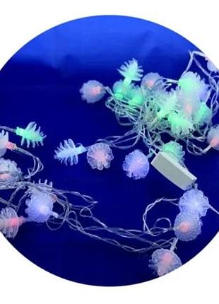 Світлодіодна гірлянда xmas led 40p t2 withe small parts багатобарвна
