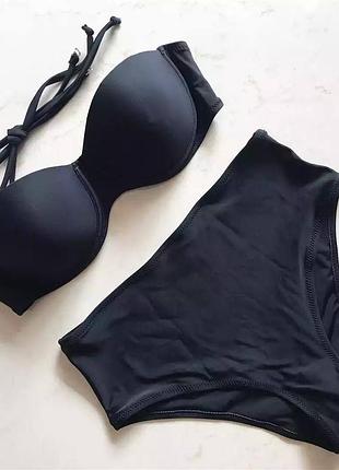Купальник з ліфом з щільною чашкою і пуш апом і завищеними трусиками