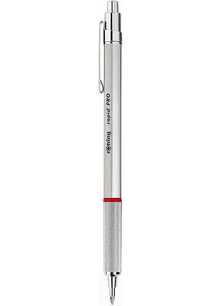 Rotring rapid pro висувна технічна ручка для креслення середній наконечник сині чорнила сріблястий повністю металевий корпус