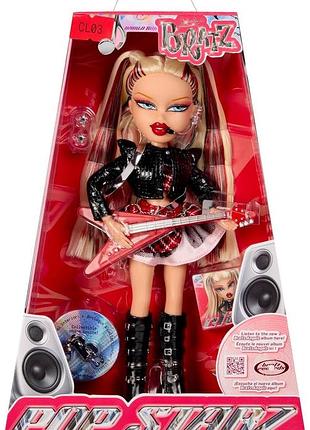 Bratz pop starz cloe модна лялька з колекційним кулоном костюмом та музичними аксесуарами