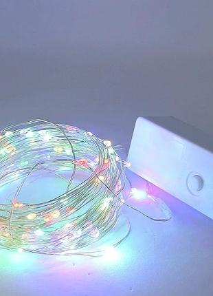 Гірлянда дротяна нитка rd-7106 led 10 м (контрол.220v) мультикольорова