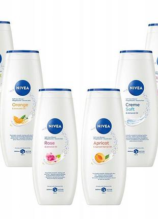 Набір гелів для душу nivea жіночий 6 x 500 мл