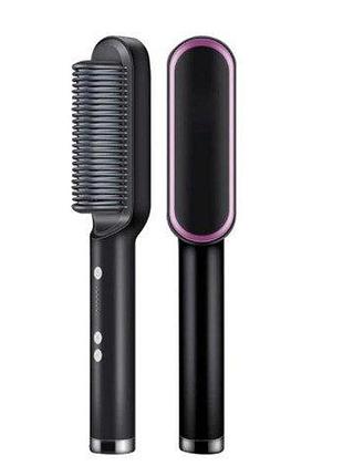 Расческа-выпрямитель hair straightener hqt-908/909 черная