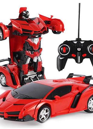 Машинка трансформер lamborghini радиоуправляемая красная