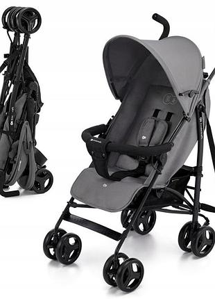 Прогулянкова коляска kinderkraft tik легка складна компактна сірий