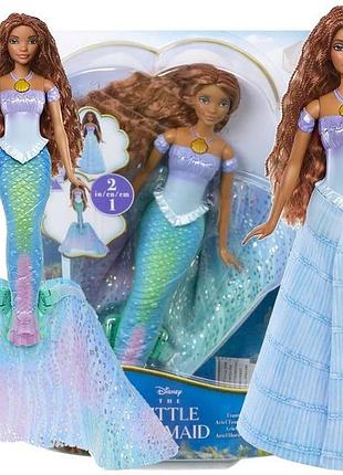 Лялька disney принцеси mattel аріелька 29 см маленька русалонька магічне перетворення