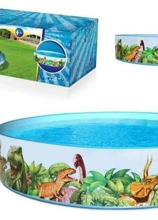 Розтяжний басейн "динозаври" для дітей 3+ bestway 244x46cm вініл + пвх