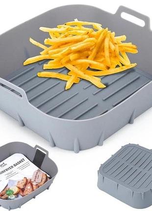 Силіконовий вкладиш для фритюрниці air fryer безжирової форми для випічки