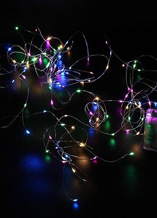 Гирлянда battery box xmas 100 led мультицветная copper