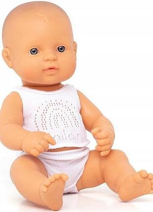 Лялька іспанська miniland baby європейка 32 см пахуча ваніллю маленька дівчинка