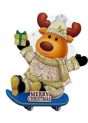 Декор-подвеска новогодняя 41*28см merry christmas-олень r90820 тм stenson