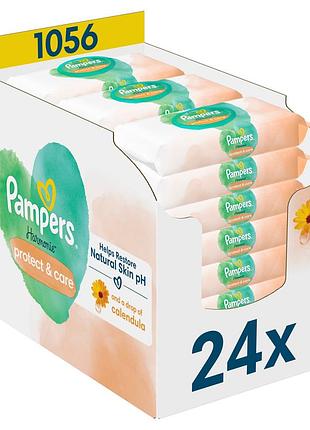 Pampers harmonie protect&care вологі хустинки 24x44 шт.