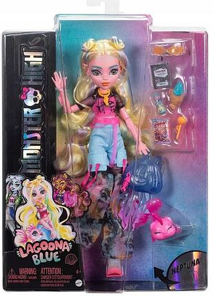 "лялька monster high лагуна блу + водне створіння рибка нептуна"