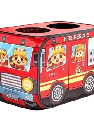 Детская игровая палатка в форме автобуса kids indoor outdoor playhouse red