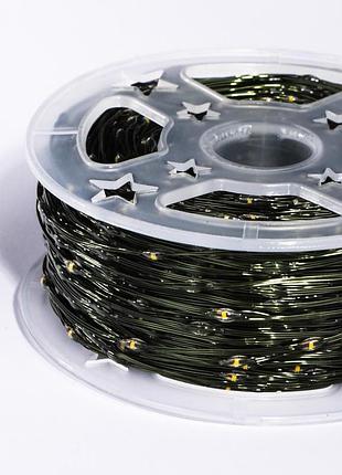 Гирлянда роса зеленая на проволоке, 10 метров, 100 led, usb, 5335