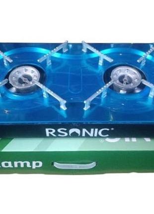 Плита газовая настольная 2 конфорки 2.3kw туристическая двухконфорочная производная плитка