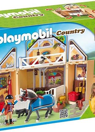 Набір playmobil 5418 play box "стайня для коней"