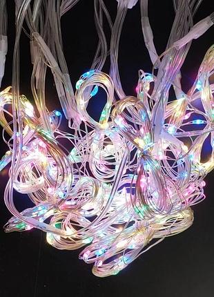 Гирлянда-штора светодиодная 200 led 3х2 м + пульт +usb мультицвет