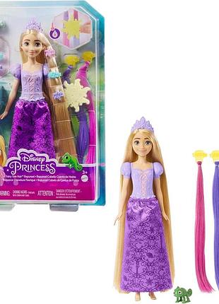 Mattel принцеса діснея рапунцель лялька з пасмами волосся що змінюють колір та аксесуарами для укладки за мотивами фільму hlw18