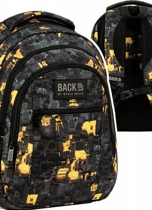 Рюкзак шкільний молодіжний backup 26 l mecha для хлопця чорний black