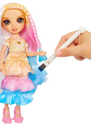 Лялька rainbow high watercolor & create для розмальовування коричневі очі 4