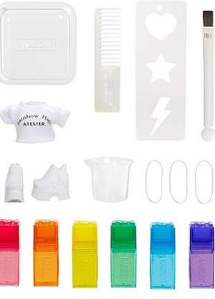 Лялька rainbow high watercolor & create для розмальовування коричневі очі 5
