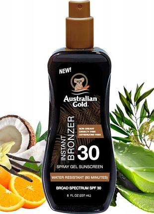 Гель для засмаги australian gold spf 30 спрей з бронзатором