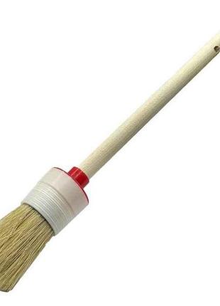 Пензель 30мм круглий деревяна ручка rondo professional tools тм woffmann