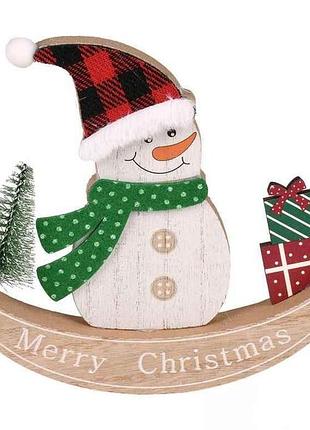 Декор новорічний 14*16см snowman r33787 тм stenson