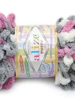 Пряжа puffy color 6070 5шт/уп тм alize тм alize