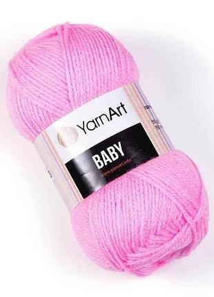Пряжа baby розовый 100% акрил 150м 50г 5шт/уп 10119 тм yarnart