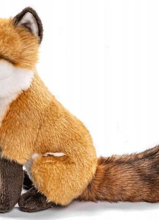 Лис сидячий реалістична маскотка лиса 29cm fox