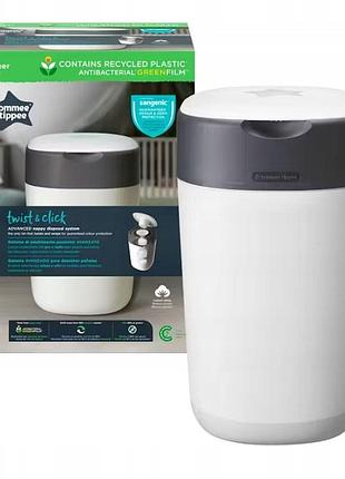 Контейнер для підгузків tommee tippee sangenic twist & click чорний + 1 вкладка
