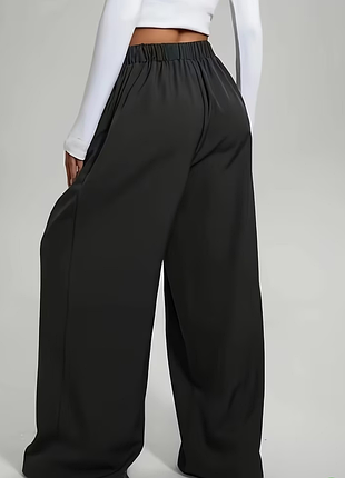 Широкие черные брюки shein 3