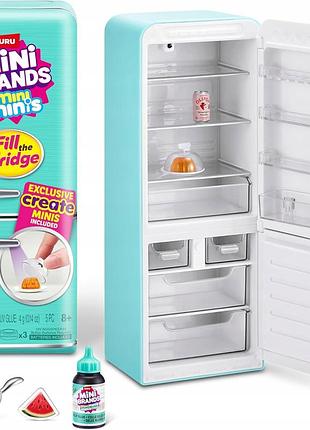 Міні холодильник mini brands набір для гри fill the fridge серія 1 - shrink wrap 77673