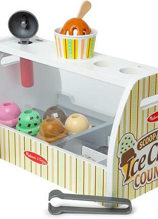 Melissa & doug дерев'яна крамниця морозива іграшка для рольових ігор іграшкова їжа монтессорі подарунок 3-5 років