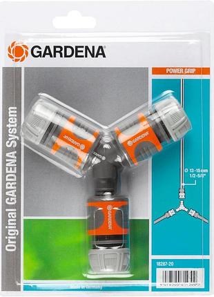 Gardena розгалужувач для шлангів 13 мм (1/2") і 15 мм (5/8") водонепроникний для легкого розподілу потоку води (18287-20)