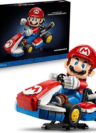 Lego super mario: mario kart: mario і standard kart колекційна модель набір для дорослих фанатів nintendo фігурка ідея подарунка