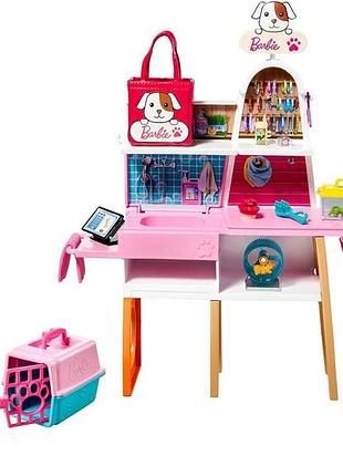 Barbie grg90 набір для ляльок і салонів для тварин з 4 тваринами функція зміни кольору догляд та аксесуари подарунок для дітей 3-7