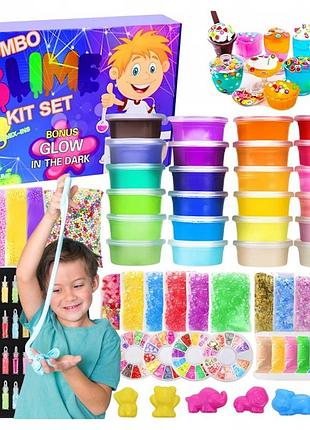 Набір для ліплення slime великий для дітей маса пластична 120 в 1