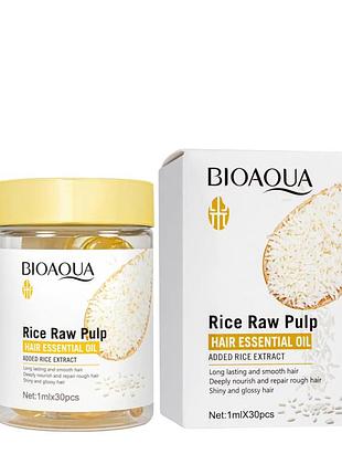 Капсулы для восстановления и питания волос с протеинами риса bioaqua, 30шт1 мл