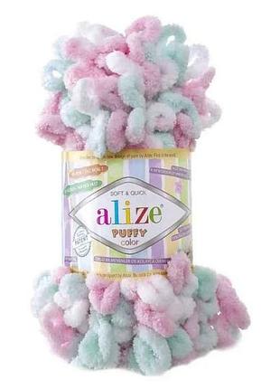 Пряжа puffy color 6052 5шт/уп 100% микрополиэстр 100г 9м тм alize